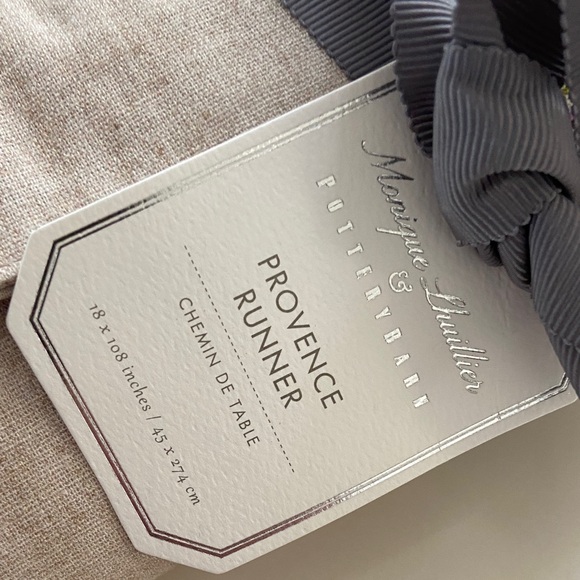 Pottery Barn Lavender Embroidered Table Runner - Picture 4 of 14